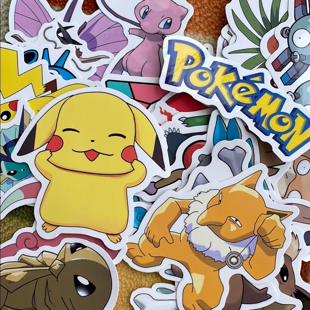 Sticker lot of‎ 50 Pokémon Themed Stickers